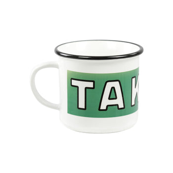 Official Takata White Ceramic Mug with Green Logo