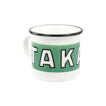 Official Takata White Ceramic Mug with Green Logo