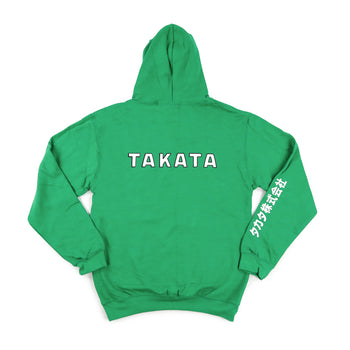 Official Takata Green Pullover Hoodie with White Logo - S-2XL